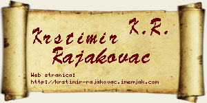 Krstimir Rajakovac vizit kartica